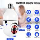 TOWODE 2K Light Bulb Security Camera Outdoor 2 Packs, 2.4GHz Wi-Fi Wireless Home Security Camera with 2 Way Talk, Color Night Vision, AI Human Detection, E27 Screw in Light Socket