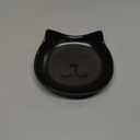 Spoon Rest for Stove Top, 5.12 Inches Ceramic Spoon Holder for Kitchen Counter, Cat Cooking Utensil Rest for Spatula Spoons Ladles, Farmhouse Kitchen Decor, Black