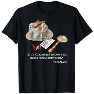 It is my business to know. - Novelty Sherlock Holmes Mystery T-Shirt.L