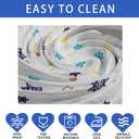 XCHI Six-Pointed Star Dreidel Gelts Hanukkah Chanukah Menorah Tablecloth Square Table Cloth Washable Table Covers for Indoor Dining Home Party Decorations 60x60 Inch