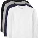 The Children'S Place Baby-Boys And Toddler Basic Long Sleeve Tee (2T, Black/H Smoke/New Navy/White 4-pack)