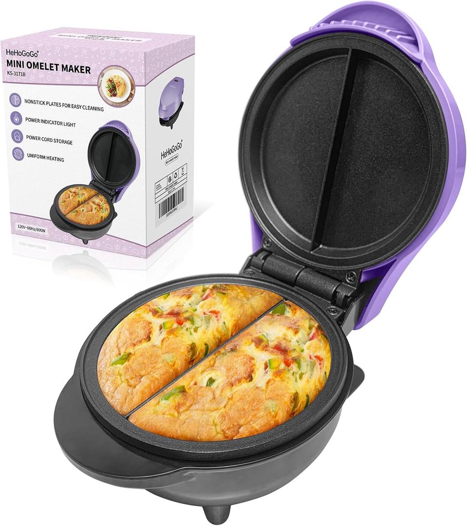 Electric Mini Omelet Maker Non-Stick Frittata Maker Omelette Maker Stainless Steel