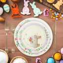 Easter Paper Plates and Napkins-168PCS Easter Dinnerware Bunny Party Supplies includes Paper Plates and Napkins Disposable Serve 24 for Baby Shower Spring Picnic Birthday Party Decorations (9 inch/7 inch)