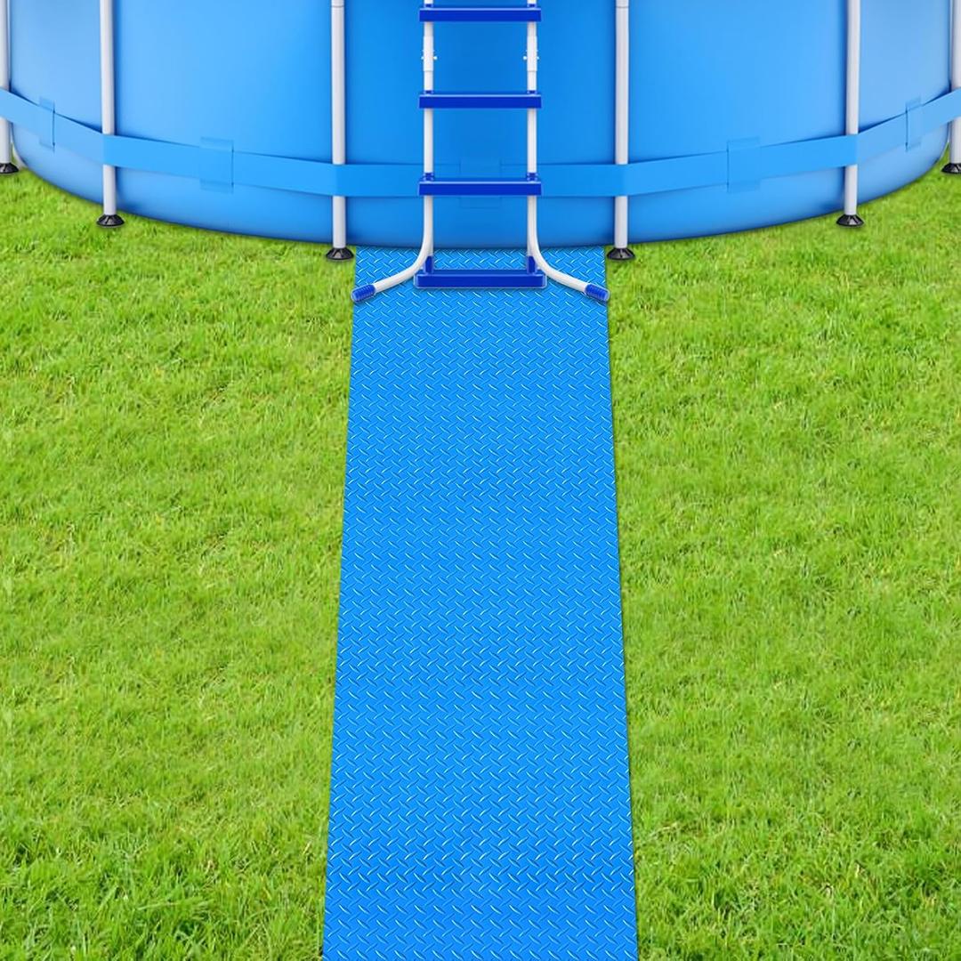 Pool Drainage Mat, 18 * 78.7inches Above Ground Walkways Pool Mat Pathways to Prevent Dirt from Entering The Pool,Non-Slip Paver Pads Mat for Summer Spas Shower Passways
