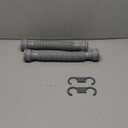 iFealClear 2 Pack 1-1/2" P-Trap Pipe, Flexible Sink Drain Pipe with 4 Rubber Sealing Rings, Drain Pipe Expandable 11"-34.5" P Trap Tubing Pipe for Kitchen and Bathroom Sink, Garbage Disposal, Gray (Grey Color)