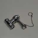 Self-Closing Shower Valve with Pull Chain, Chrome, Indoor or Outdoor Use