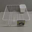 Smart Design Dish Drainer Rack - Small - In Sink or Counter Drying - Steel Metal Wire - Cutlery, Plates, Dishes, Cups, Silverware Organization - Kitchen (Chrome - 14 x 5.5 Inch)