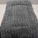Washable Dog Bed Mat Reversible Dog Crate Pad Soft Fluffy Pet Kennel Beds Dog Sleeping Mattress for Large Jumbo Medium Small Dogs, 35 x 22 Inch, Gray (Grey)