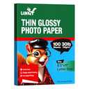 Uinkit 100 sheets 115gsm Photo Paper 30lb Very Thin Flyer Photo Paper Glossy 8.5x11 Single Side Inkjet Paper DIY Chip Bag Glossy Photos Brochure Paper Picture for Inkjet Printer with Dye Ink