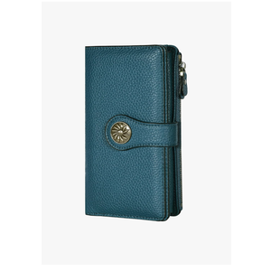 Travelambo Women's Wallet RFID Blocking Trifold Clutch Large Capacity Credit Card Holder Travel Purse