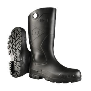 DUNLOP Protective Footwear, Chesapeake Steel Toe, 100% Waterproof, Lightweight, Industrial and Construction PVC Boots, Slip Resistant, 8677677.09, Size 13 US 11 Black