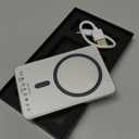 AI Voice Recorder, Transcribe & Summarize AI Audio Recorder, Support 121 Languages, 64GB Memory, Wireless Charging, App/Web Control, Digital Recording Device for Lectures, Meetings, Calls, Silver