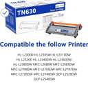 TN630 Toner Cartridge Replacement for Brother TN-630 Toner Cartridge Black High Yield Work with HL-L2300D HL-L2380DW HL-L2320D DCP-L2540DW MFC-L2700DW MFC-L2685DW 2 Pack