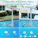 Pool Fountains for Above and In-Ground Pools,Dual Spray High Pressure Pool Sprinkler Fountain 360 Adjustable Pool Water Fountain Pool Chiller Water Fun Pool Aerator Backyard Decor Outdoor Pools
