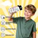 Alphabet Dinosaur Water Bottle for Boys, 16oz Kids Stainless Steel Insulated Water Bottle with Straw Lid, Dinosaur Dino Cup Tumbler Gifts for School