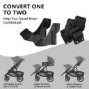 Bassinet Conversion for UPPAbaby Vista V1 (2015+), V2 or V3, Secure Bolt-On Bracket for Elevated Stroller Configuration, Bassinet Not Included, (Upper Adapters+Lower Adapters)