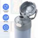 4 x 2pcs Replacement Stopper with 4pcs Seal O-Ring Gasket for Thermos Funtainer 16oz Stainless Steel Vacuum Insulated Bottle, Flower Silicone Lid Plug with Gasket & Tweezers (Transparent)