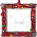 LARAINE Picture Photo Frame Christmas Metal 2025 Christmas High Definition Glass Display Pictures for Tabletop Home Decorative Holiday Gift (Red, 2.5x2.5 in)