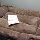 Orthopedic Dog Bed Medium Size Dogs, Washable Calming Dog Sofa Bed, Rectangle Comfort Pet Bed for Medium Dogs, Non-Slip Bottom, Brown (31.4"L x 23.6"W x 7"Th)