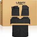 LASFIT Floor Mats & Cargo Mats for KIA NIRO EV 2025 2024 2023 (Not for PHEV), All Weather TPE Custom Fit Floor Liners for Kia NIRO EV 2023-2025 Full Set Car Mats, Black