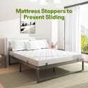 Kaen Mattress Slide Stopper, 6-Pack Non Slip Mattress Gaskets for Metal Frame Bed, Adjustable Stopper Holder in Place Gripper from Sliding with 3 Size Fixing Positions (Black)