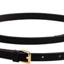 Allzedream Genuine Leather Purse Strap Adjustable Crossbody Handbag Replacement Straps 0.48 Inch Width (Black)