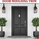 32.8ft x 1.25 Inch Flexible Peel and Stick Molding Trim for Wall, Baseboard, Backsplash, Tile Edge, Chair Rail, Mirror-self Adhesive Moulding Trim for Bathroom Wall Door Floor Window, Black