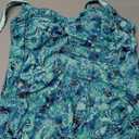 Women Tankini Bathing Suit Top - Halter Swim Tops Only Tummy Control No Bottom Swimwear (Medium, Green Paisley)