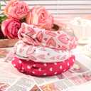 YanJie Headbands for Women Knotted Headband Love Heart Pink Hair Accessories for Girls Wide Red Hairband Non Slip Wide Hair Hoop Gifts