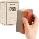 Extra Large Fabric Pumice with Wooden Handle for Sweater Care - Lint Remover Stone Keeps Your Fabrics Looking Fresh Longer - Sweater Brick for Sweater Pilling Removal - Pill Remover for Clothes