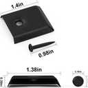 2 x Ameri RV Camper Trailer Extrusion Flat End Cap for Vinyl Trim Molding 1" Screws-10 Pack (Black)