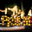 Kathfly 4 Pcs LED Prom Letter Lights 3D Extra Large Prom 2026 Light up Sign Marquee Letters Decorations for 2026 Graduation Party Supplies(White)
