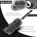 ASNOMY 12Pcs Wire Bore Brush for Drill,5/16"-1-3/16" Stainless Steel Wire Brush Bore Cleaning Brush Set for Power Drill Cleaning,Abrasive Drill Wire Brush with 1/4" Hex Shank