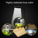 LED Aquarium Light 360 Degree Full Spectrum LED Light with Bamboo Board 10W Nano Fish Tank Light USB Powered Flat Nano Aquarium Light Bett a Fish Tank Light for Plant Growth