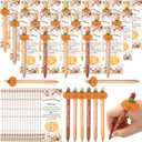 18 Sets Thanksgiving Pumpkin Baby Shower Favors Bulk Fall Ballpoint Pen with a Little Pumpkin Is on The Way Cards for Families Friends Guests Gender Reveal Party Return Gifts