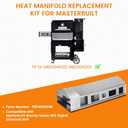 Hisencn Stainless Steel Heat Manifold Replacement Kit for Masterbuilt Gravity Series 800, Fits MB20040122 MB20040221, Ultra-Durable & Rust-Proof, OEM Part: 9904200046