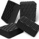 Auto Lift Pads 4pcs Anti-Skid Solid Rubber Spacer Block 6-3/8" x 4-3/4" x 2", 3000 lbs Capacity, fit for Automobile Lifts, Jacks, Racks, Compatible with Models FJ2428, BH-9756-87, FJ2440