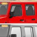 in-Channel Window Rain Guards Fit for Truck Jeep Wrangler JL 2018-2026 and Gladiator 2020-2026 Extra Durable Window Visors Window Deflectors Vent Visors Vent Shades Car Accessories-4 pcs