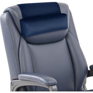 WdFour Velvet Neck & Head Pillow for Recliner Chair, Small Ergonomic Cervical Support Pillow for Home, Office and Travel, Non-Slip Cushion for Tension Relief & Shoulder Comfort (Navy Blue)