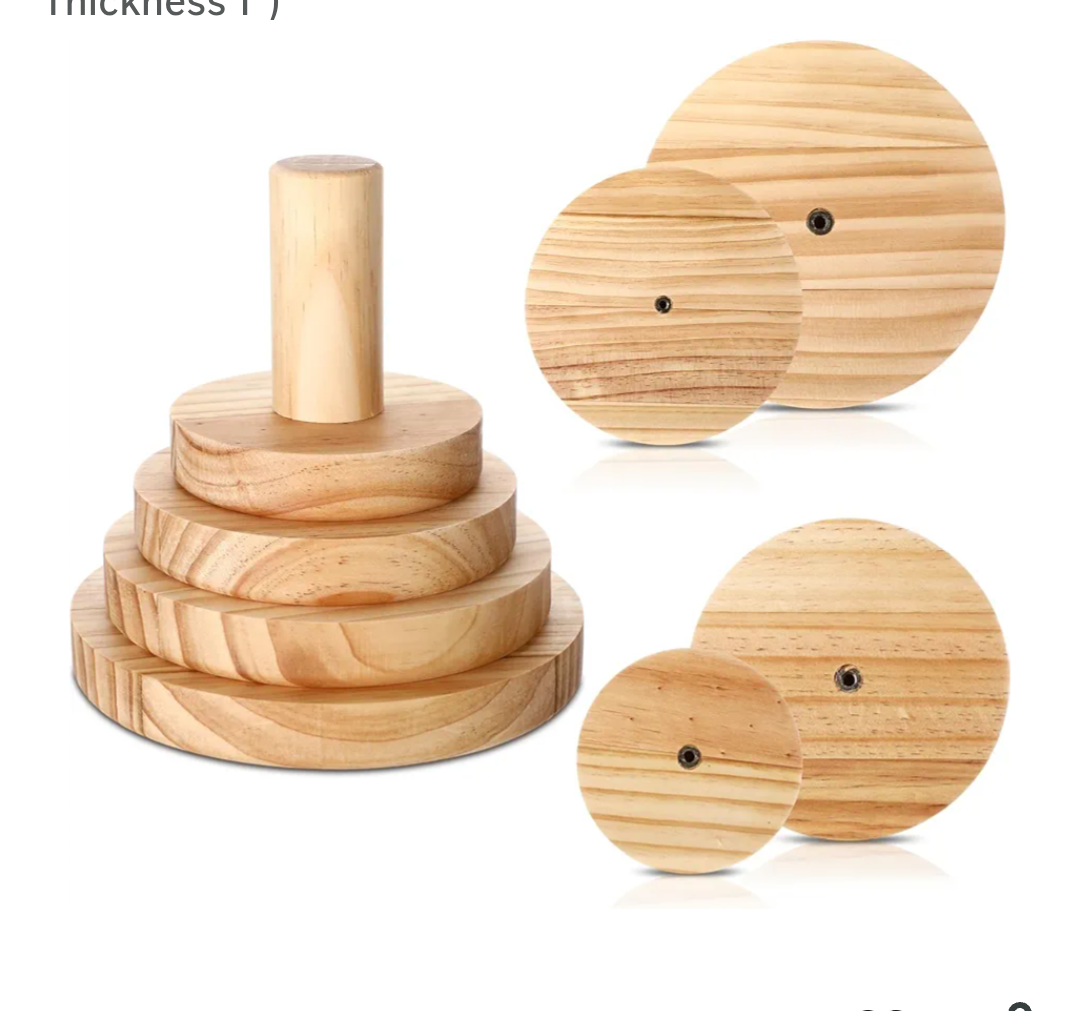 3 Pack Pottery Molds Plaster Molds Wood Pottery Tools with Handle for Ceramic Top Forms DIY Bowls Plate Dish Slump Press Art Making(Round,4.5'' 5.5'' 6.5'' 7.5'' Thickness 1'')