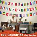 100 Countries String Flag, 82 ft International Flags Bunting Banner, World Flag Banner Decoration for World Cup Party, School, Sports Events, Grand Opening, Party