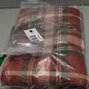 Christmas 2x10 Runner Rug,Red Checkered Runners for Hallways,Xmas Kitchen Rug Buffalo Plaid,Machine Washable Non Slip Low Pile Entryway Rug,Holiday Decorative Indoor Carpet,Ivy-Red Tartan