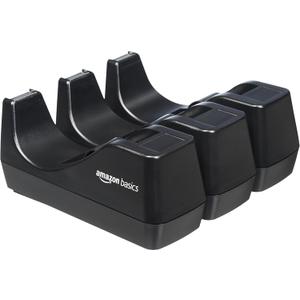 Amazon Basics Weighted Desktop Tape Dispenser with Non-Skid Base, Desk Accessory, 3-Pack