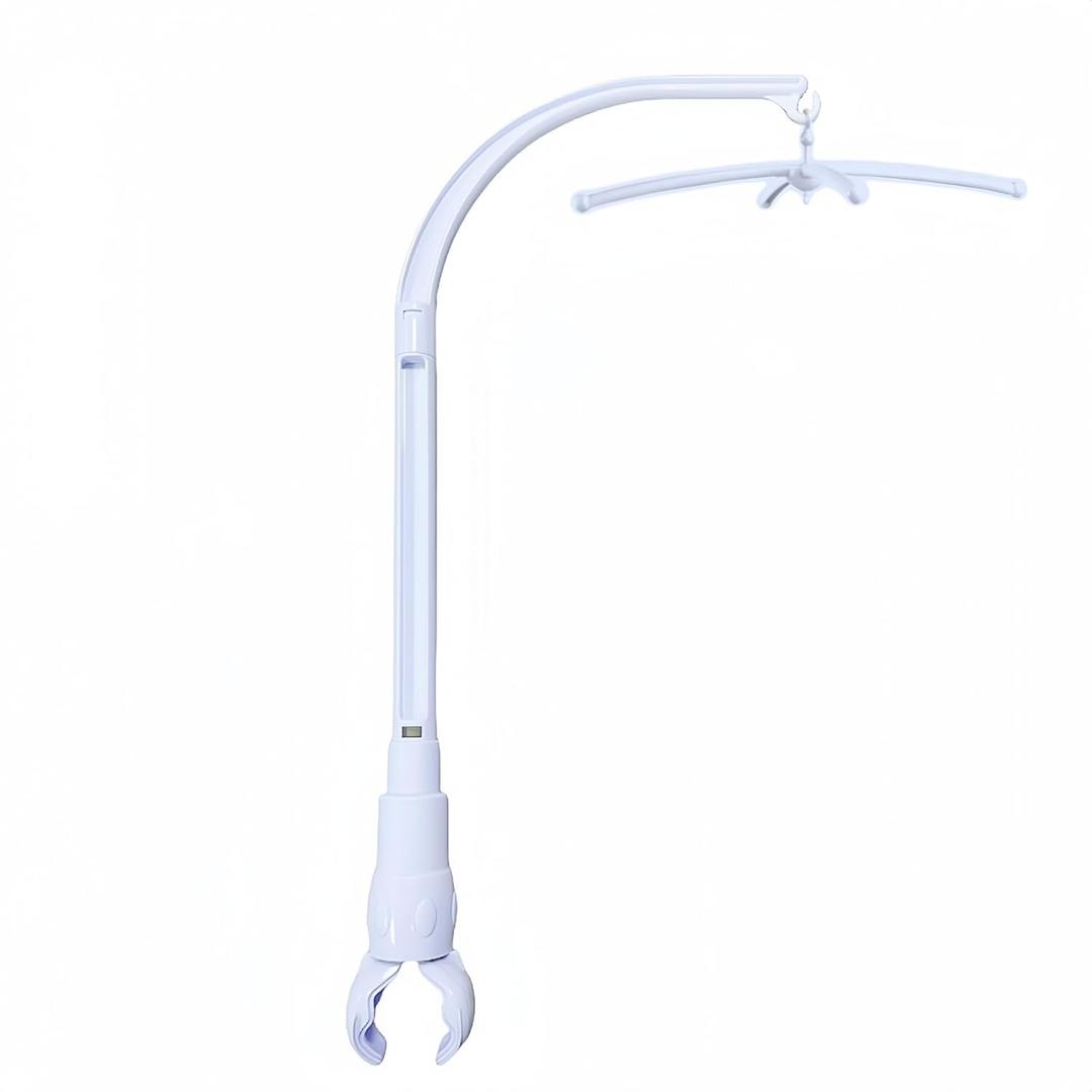 23 inches DIY Baby Crib Mobile Arm,Mobile arm for Crib,Nursery Mobile arm,Baby Mobile Hanger, with Music BoxThe Claw Part Can be Adjusted WidthDIY Toy Decoration