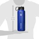 ThermoFlask 40 oz Double Wall Vacuum Insulated Stainless Steel Water Bottle - Reusable with Leakproof Chug & Straw Lids - Keeps Drinks Cold 24 hr/Hot 12 hr - Easy Maintenance - Gym/On-the-Go, Cobalt