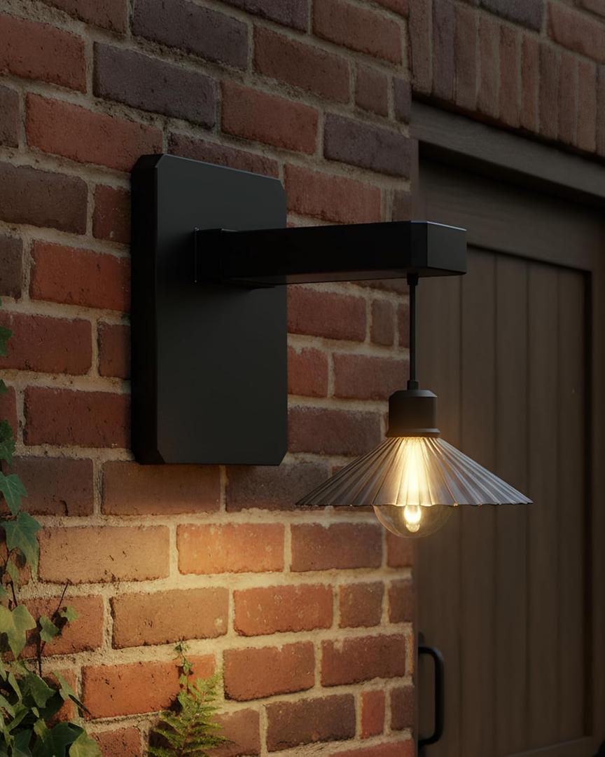 Solar Wall Lights Outdoor Waterproof: LED Wall Sconce Fixture for Backyard Patio Deck Porch - Solar Powered Dusk to Dawn Farmhouse Lighting for Garden Fence Decor (Grey) (Gray)