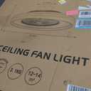 Bladeless Ceiling Fan with RGB Light, 24'' Flush Mount Low Profile Ceiling Fans with Remote & APP Control, Voice Control, 2700-6500K, 6 Speeds Dimmable LED Fan Light for Bedroom, Kids Room, 24.41 inches x 9.25 inches