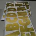 5 x 4 Inch Large Letter Stickers,117 Pieces Self Adhesive Cute Alphabet Sticker for Mailbox, Door, Truck and Outdoor, Waterproof Vinyl Symbol Stickers for DIY12 Sheets Gold