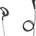 G Shape Ear Piece Ptt Mic Earpiece Two Way Radio Headset for Motorola Retevis Ailunce Walkie Talkie hd1 nr30 rt29 gp328plus EX 500 600 RT47V RT82 RT83 RB23(Black,Wired)