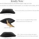 Car Neck Pillows Both Side Pu Leather 2pieces Pack Headrest Fit for Most Cars Filled Fiber Universal Car Pillow (Black)